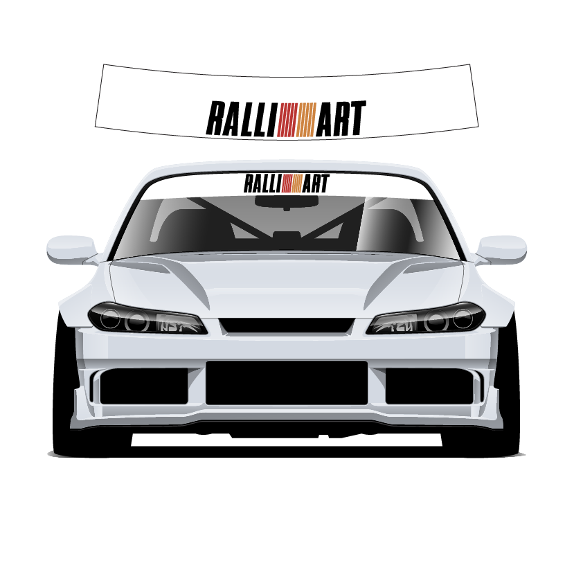 Ralliart sunstrip 140cm x 25cm