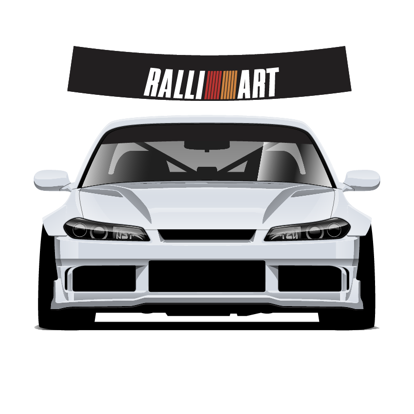 Ralliart sunstrip 140cm x 25cm