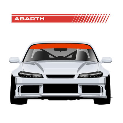 Abarth sun strips 140cm x25cm v2