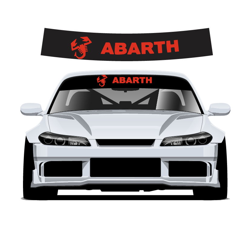 Abarth sun strips 140cm x25cm v2