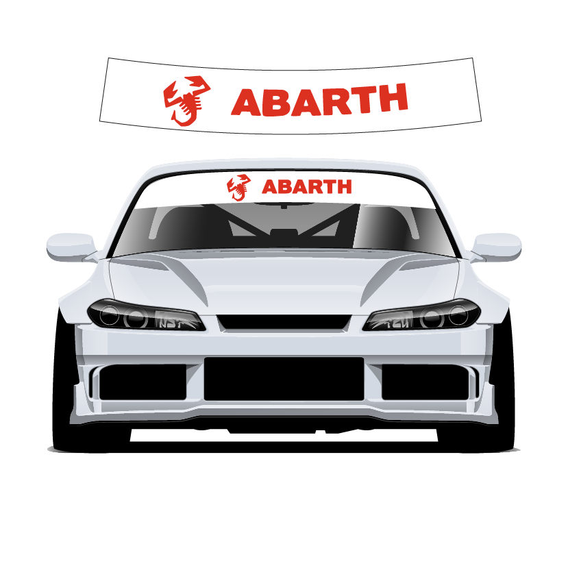 Abarth sun strips 140cm x25cm v2
