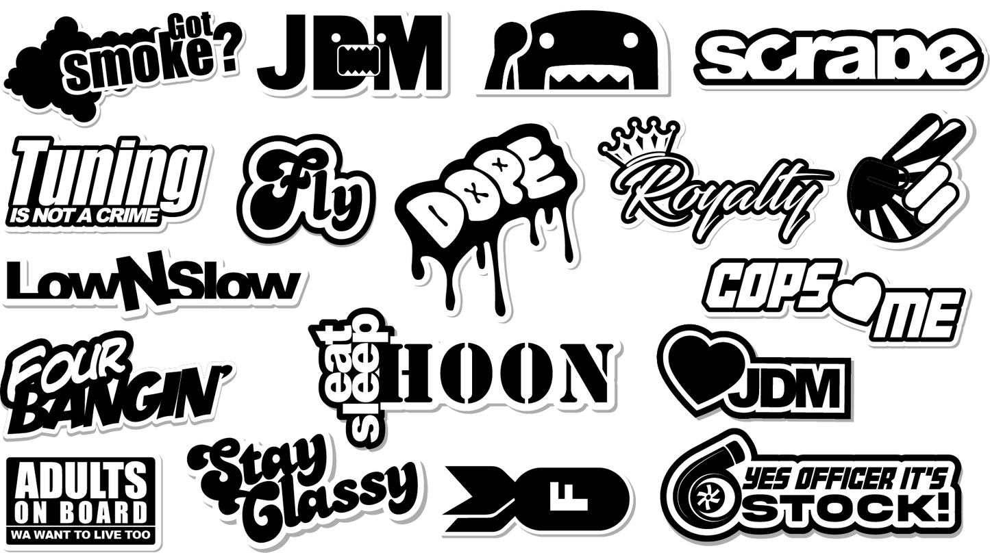JDM sticker set