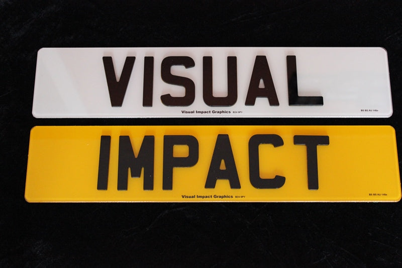 Number Plates standard uk size