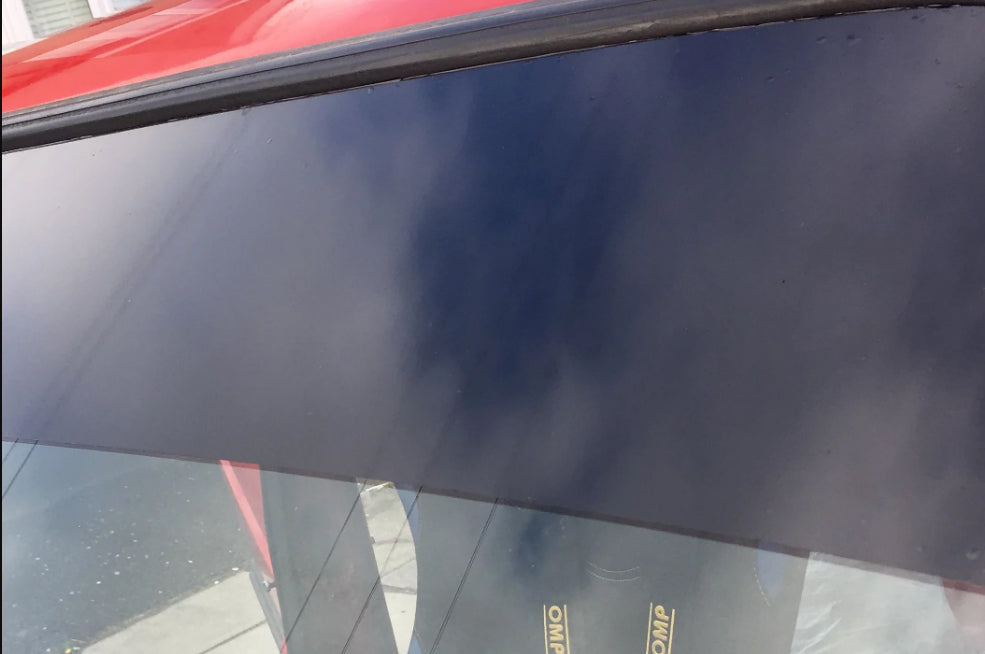 Gloss Black/matte black Sun Strip Universal Car Van Windscreen Sun strip 140cm x 25cm