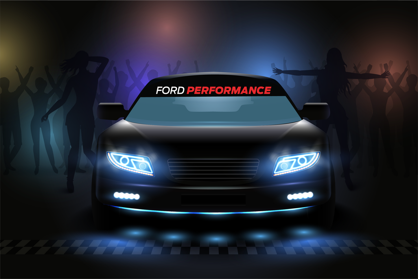 Ford Performance sun strip 140cm x 25cm