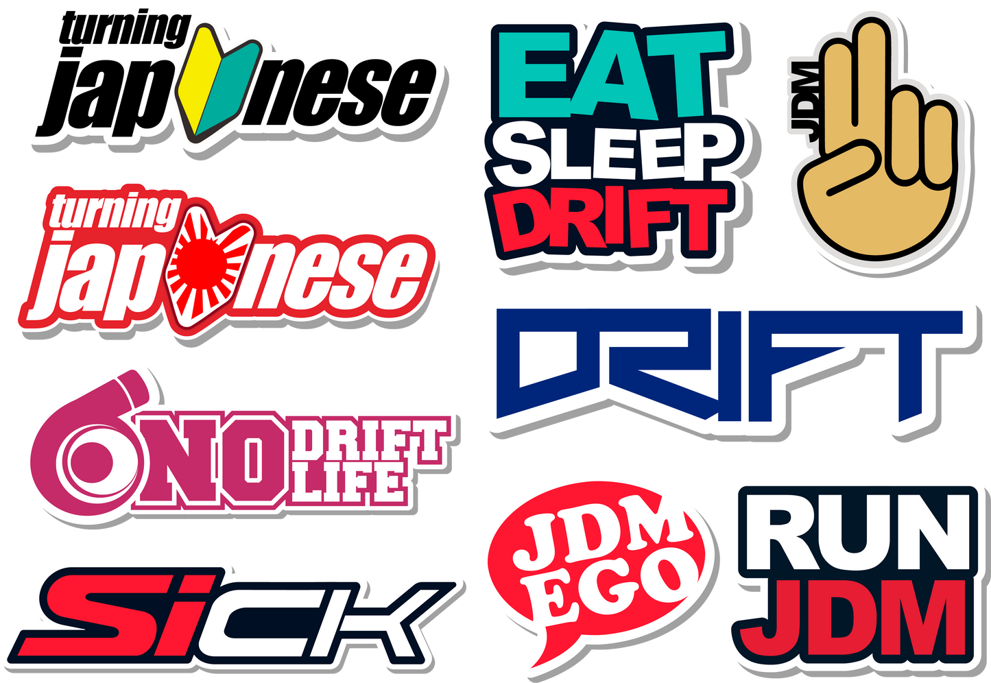 JDM sticker set