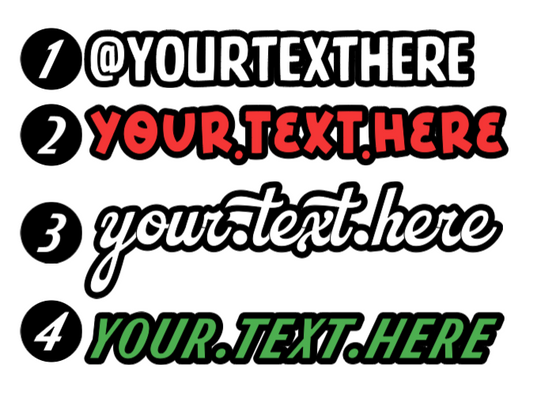 social tags / car tags / custom vinyl decal 15cm