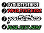 social tags / car tags / custom vinyl decal 15cm